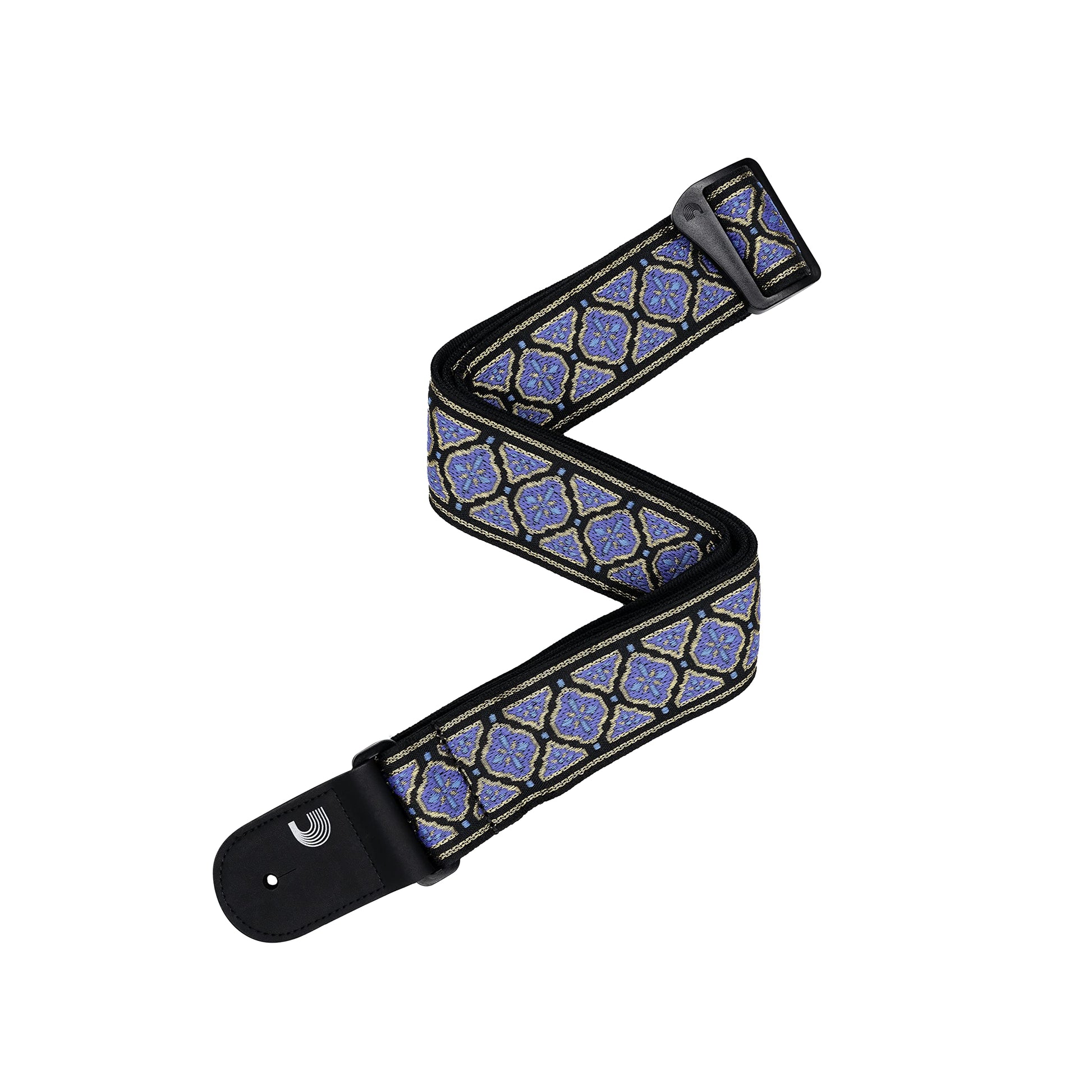 D'Addario Recycled Woven Guitar Strap Blue/Gold (50RW04) - Deccan Retail