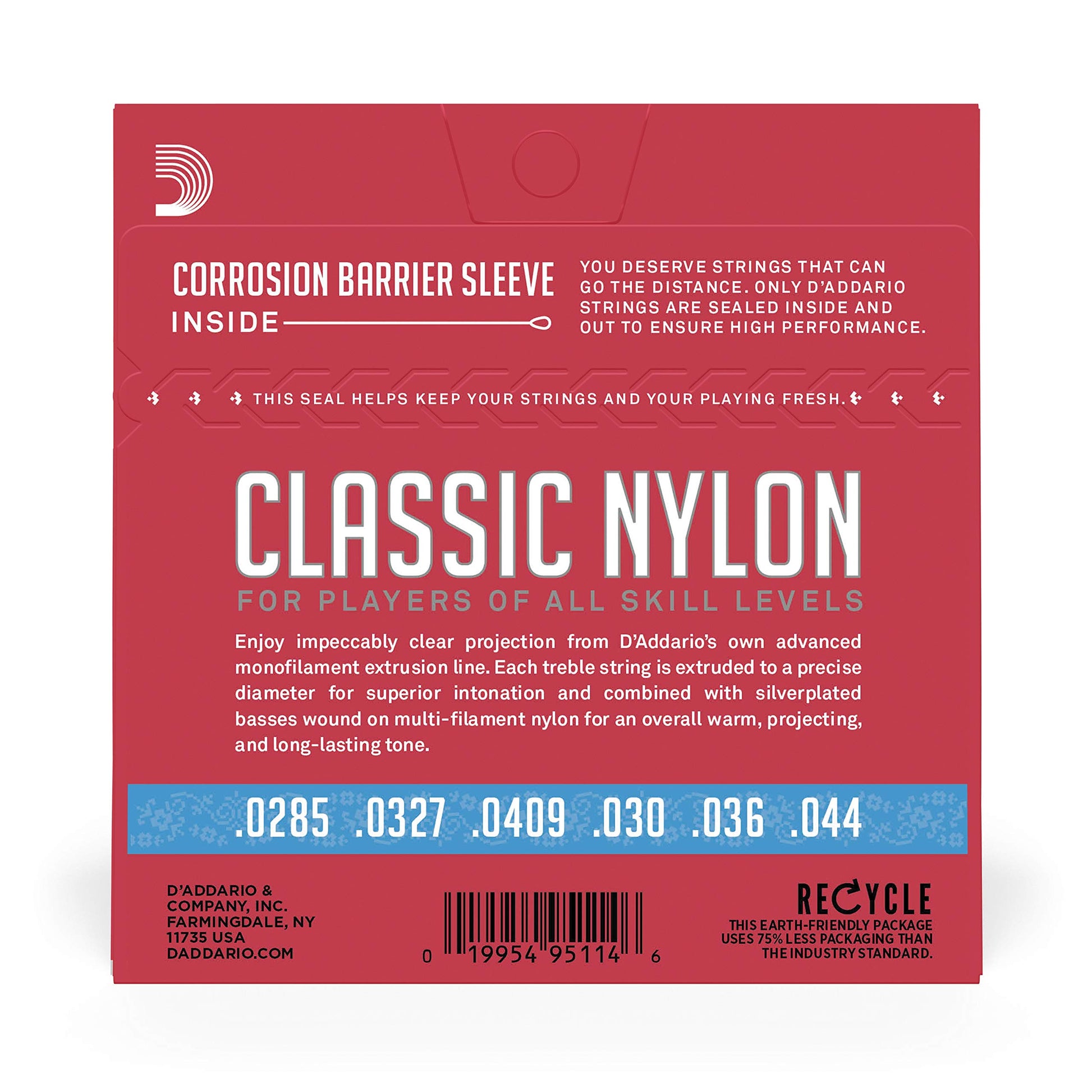 D'Addario EJ27H Nylon Classical Guitar Strings – Hard Tension - Deccan Retail