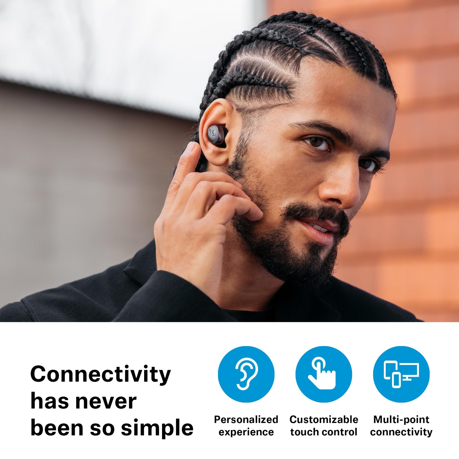 Sennheiser MOMENTUM True Wireless 4 Earbuds with Adaptive ANC - Black Graphite - Deccan Retail
