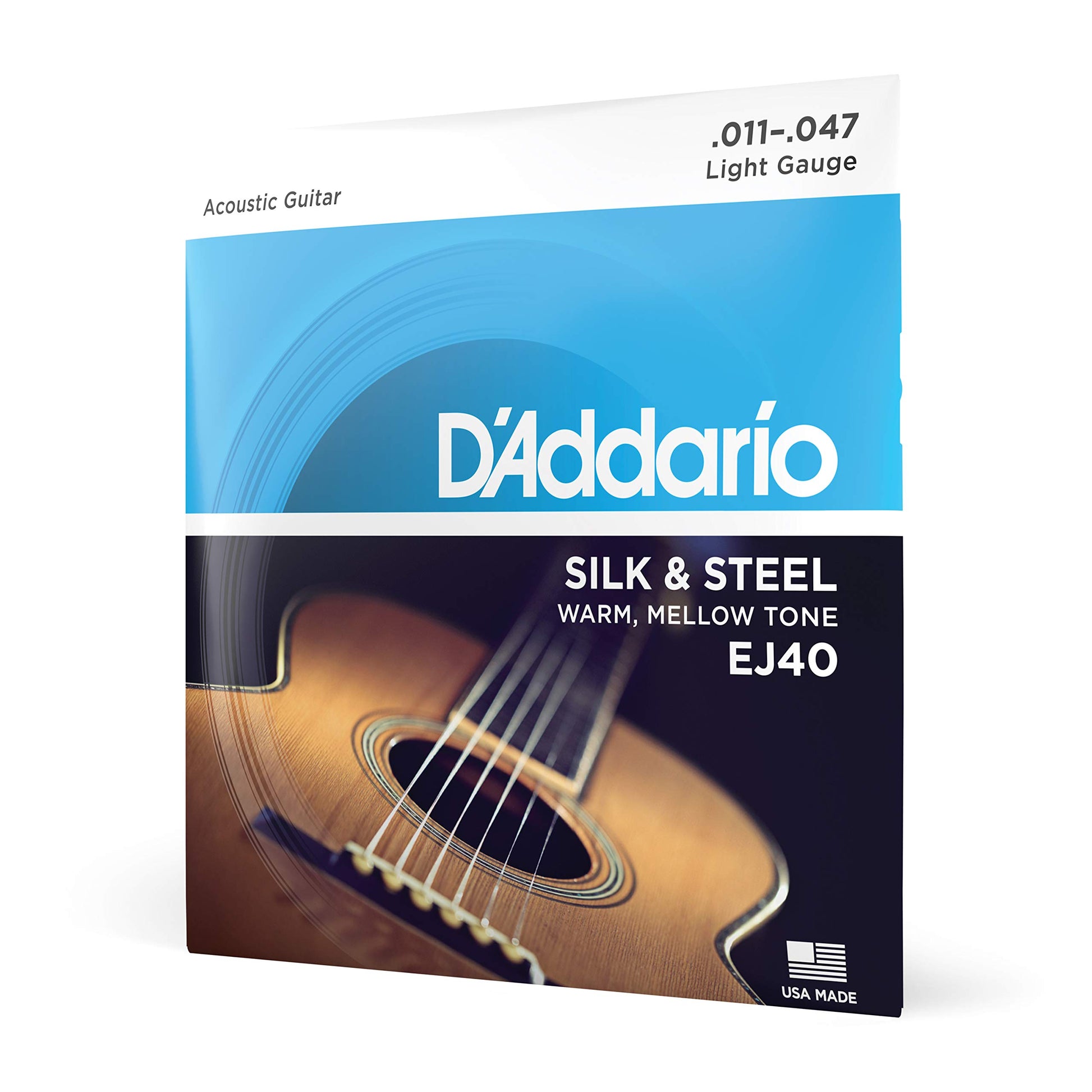 D'Addario EJ40 Silk & Steel Folk Guitar Strings 11-47 - Deccan Retail