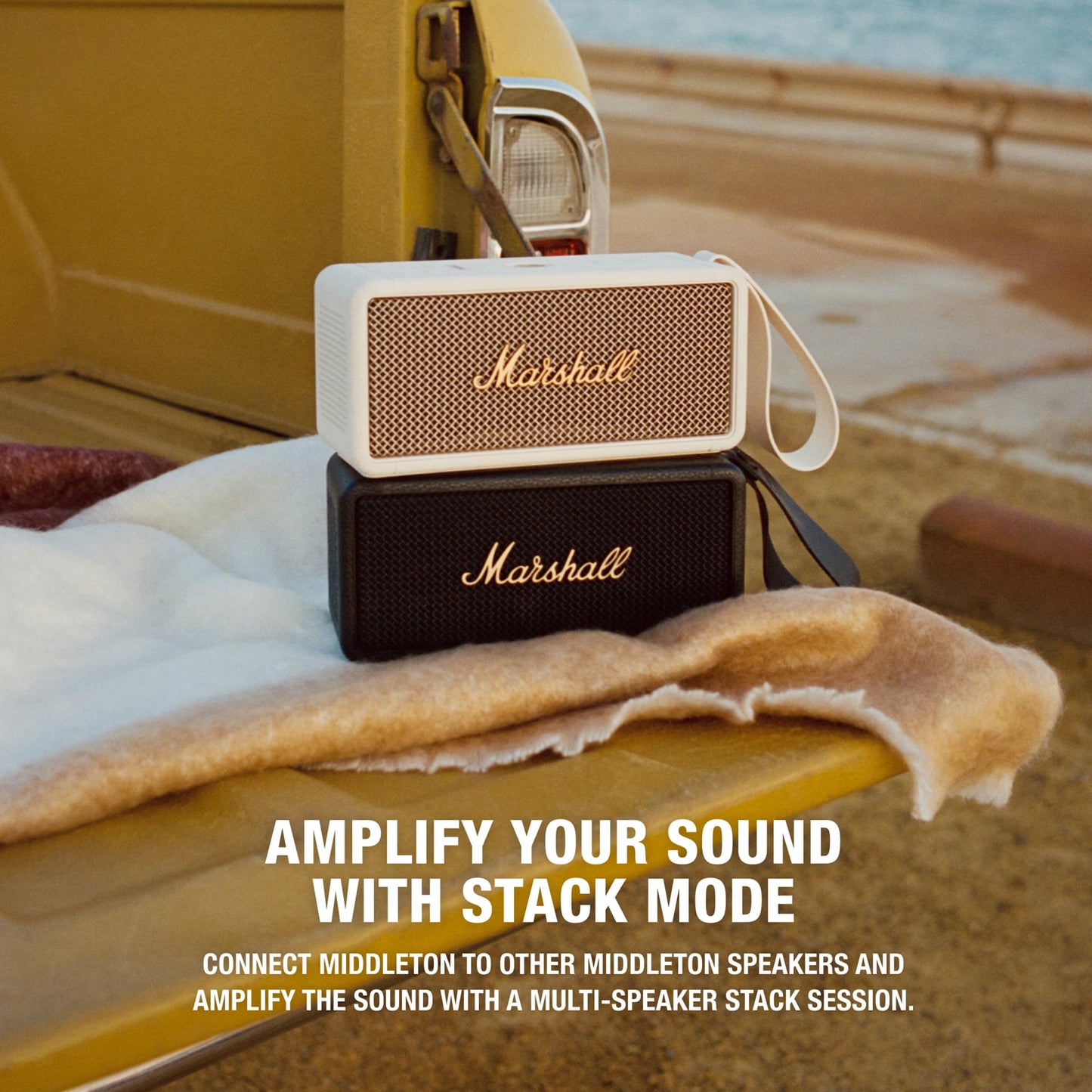 Marshall Middleton Portable Bluetooth Speaker – Cream - Deccan Retail