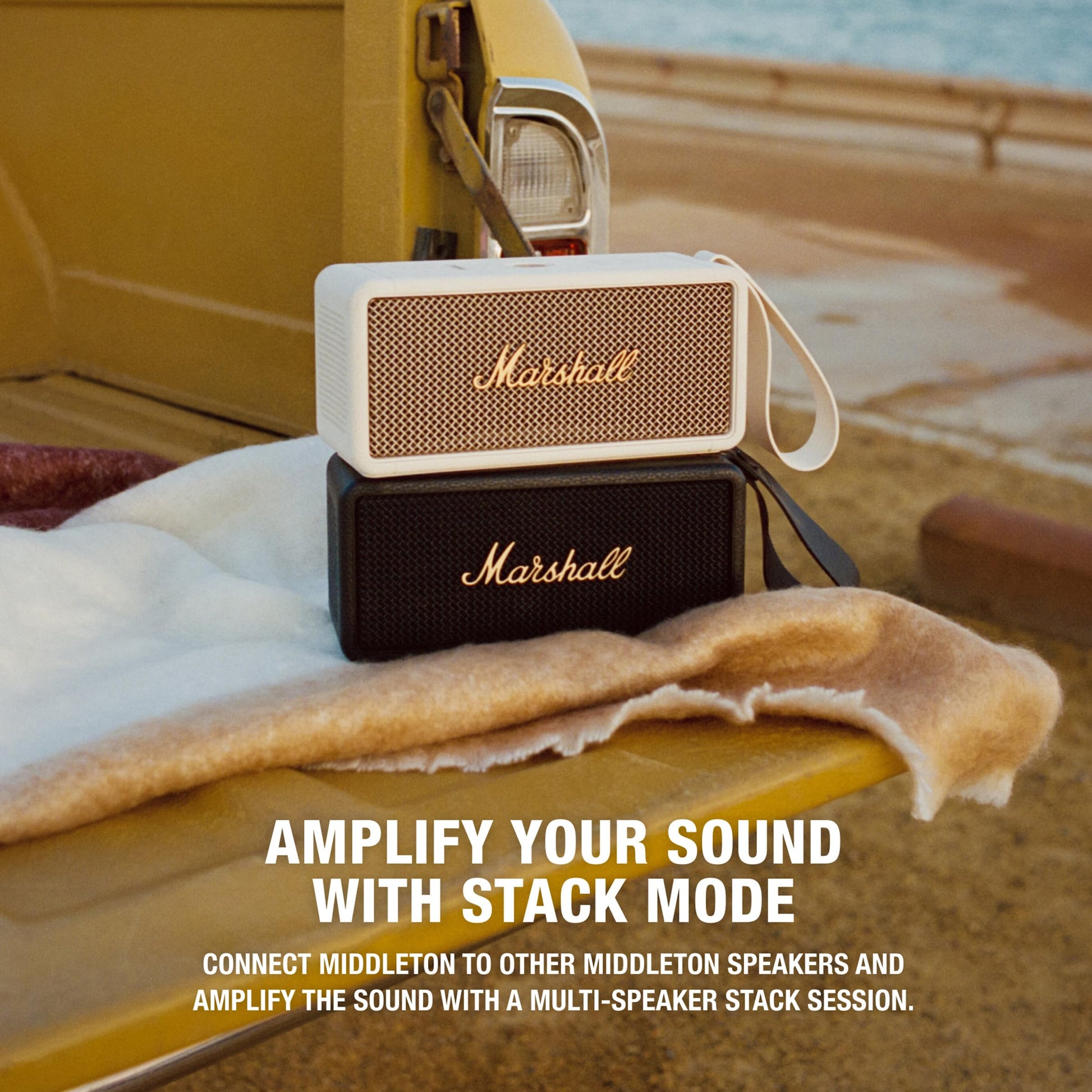 Marshall Middleton Portable Bluetooth Speaker – Cream - Deccan Retail