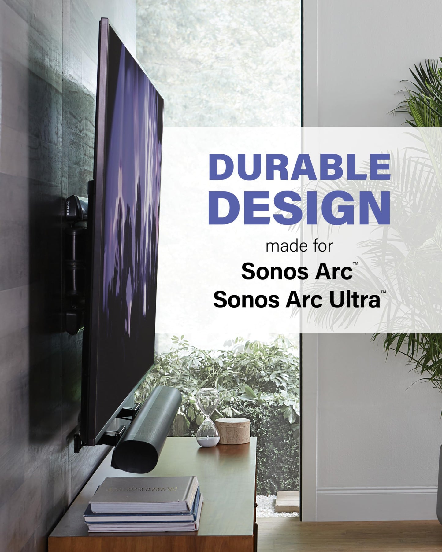 Sanus OSSAWM1-W2 Extendable Soundbar Wall Mount for Sonos Arc – Low Profile