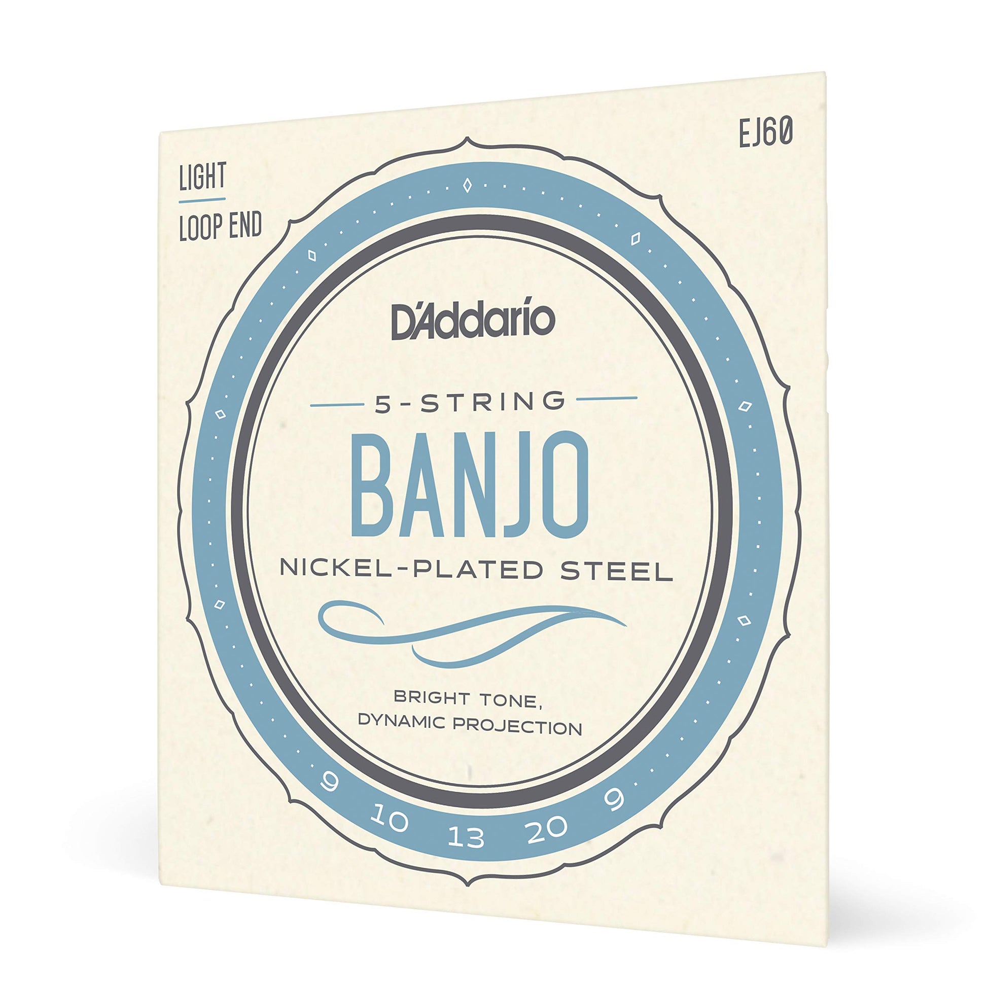D'Addario EJ60 Nickel 5-String Banjo Strings Light 9-20 - Deccan Retail