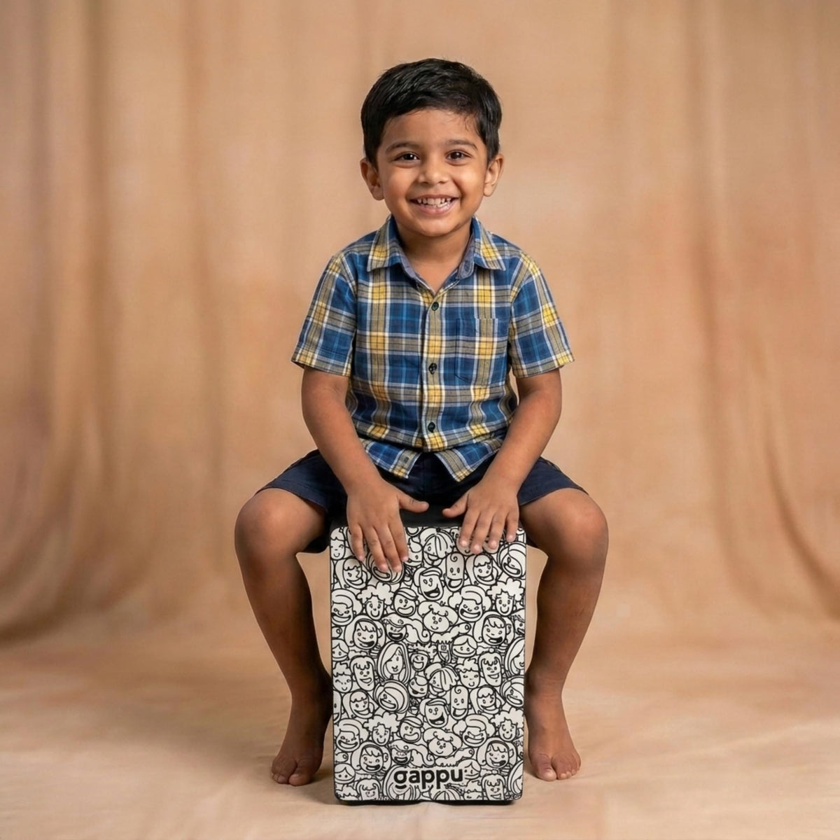 Gappu Kids Cajon Doodle Face Design
