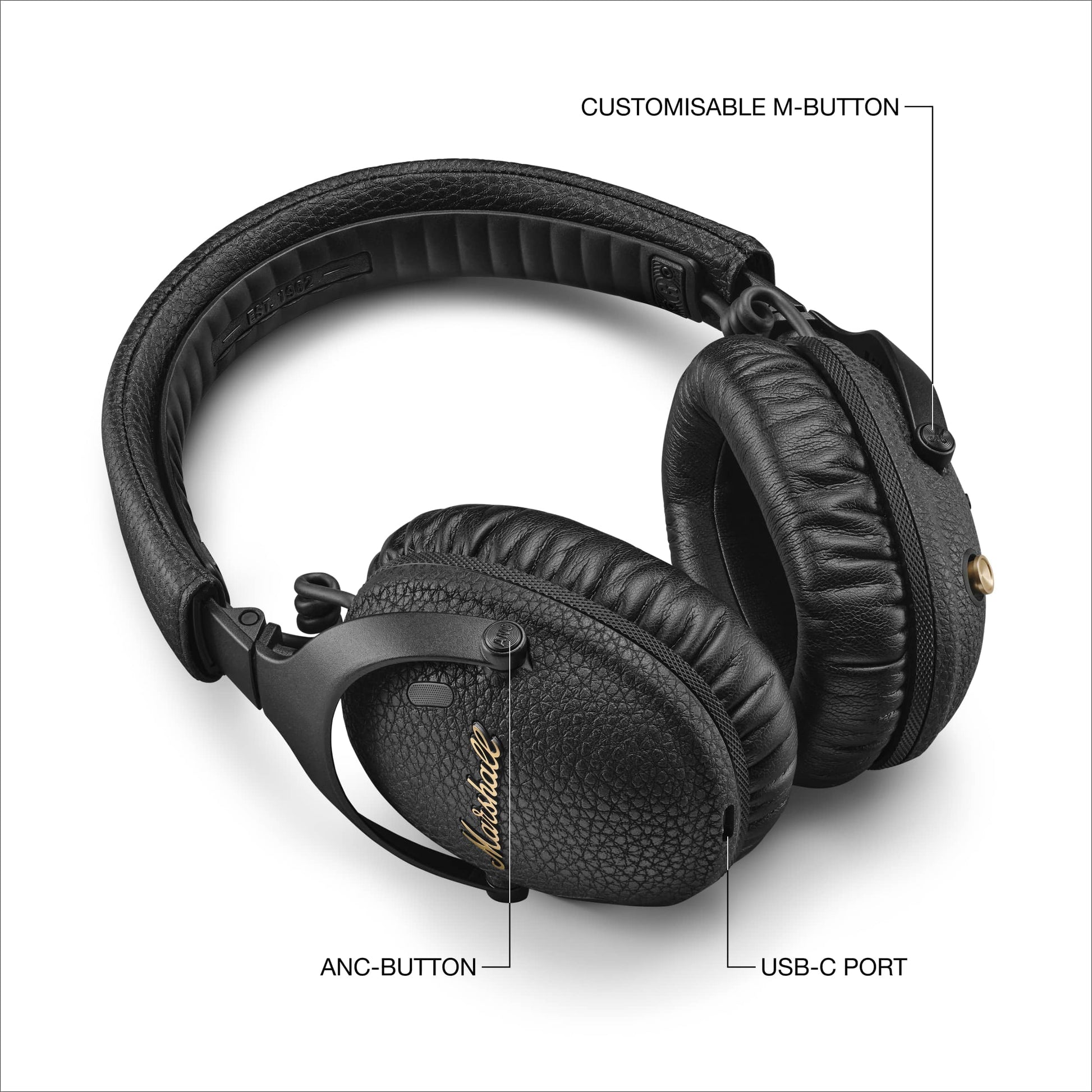 Marshall Monitor III ANC Over-Ear Bluetooth Headphones – Black - Deccan Retail