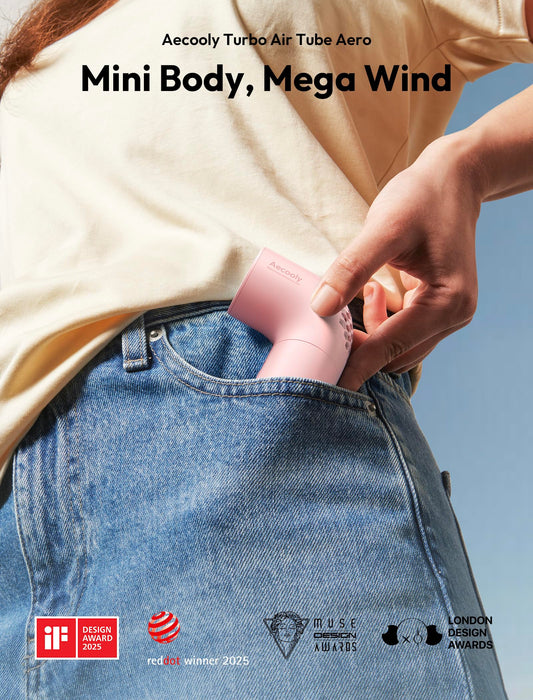 Aecooly Aero Portable Handheld Turbo Fan - Pink - Deccan Retail