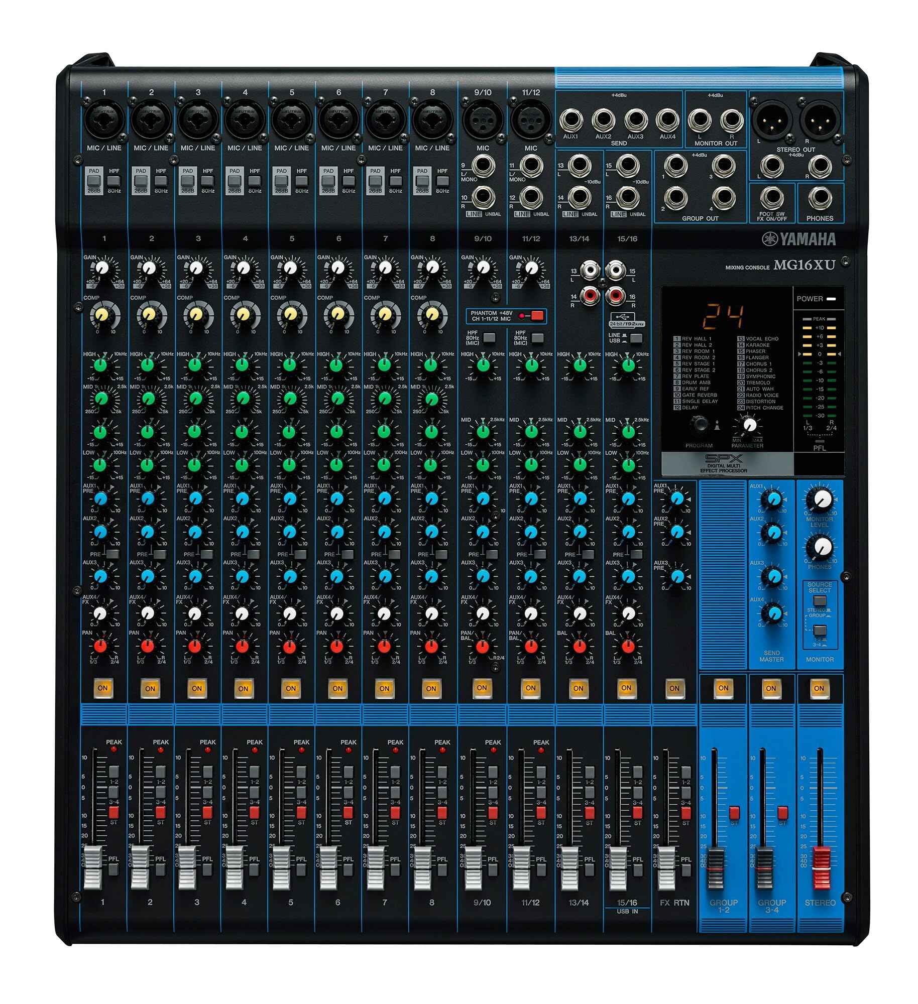 Yamaha MG16XU 16-Input 6-Bus Analog Mixer with USB & Effects