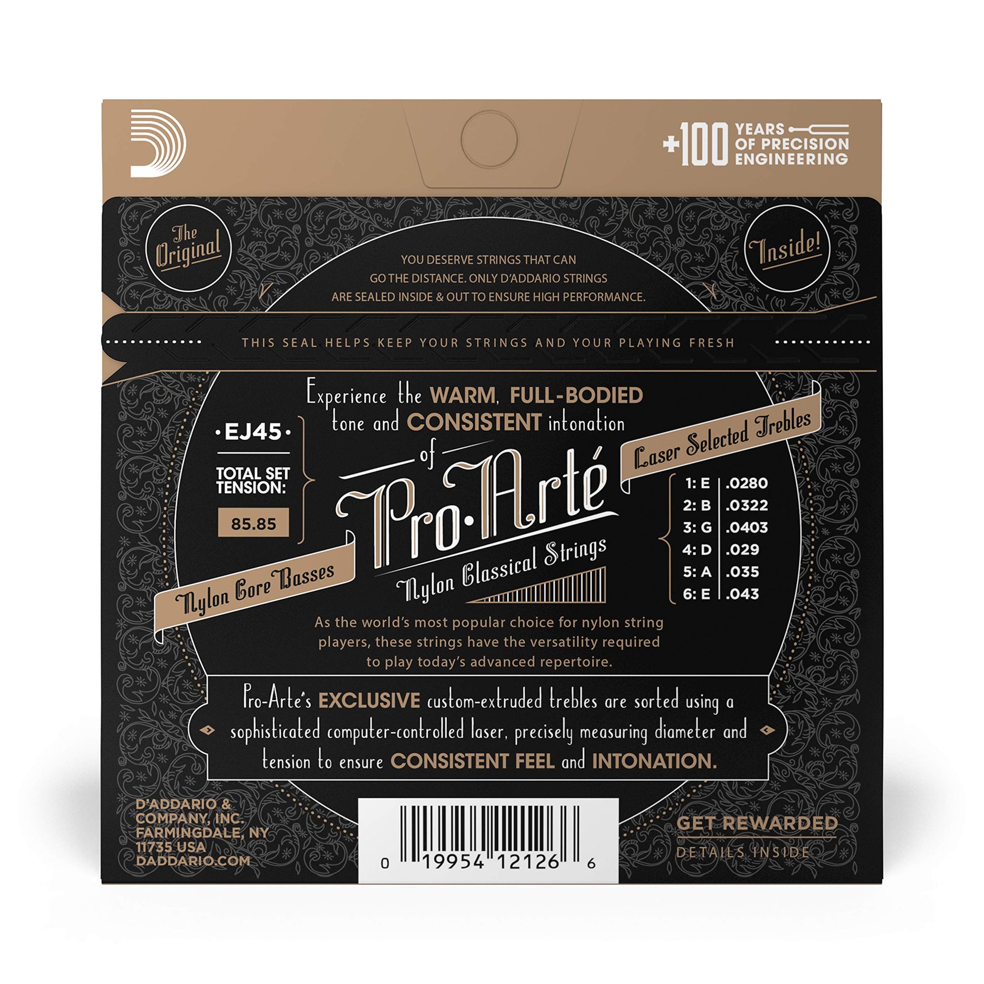 D'Addario EJ45 Pro-Arte Nylon Classical Guitar Strings Normal Tension - Deccan Retail