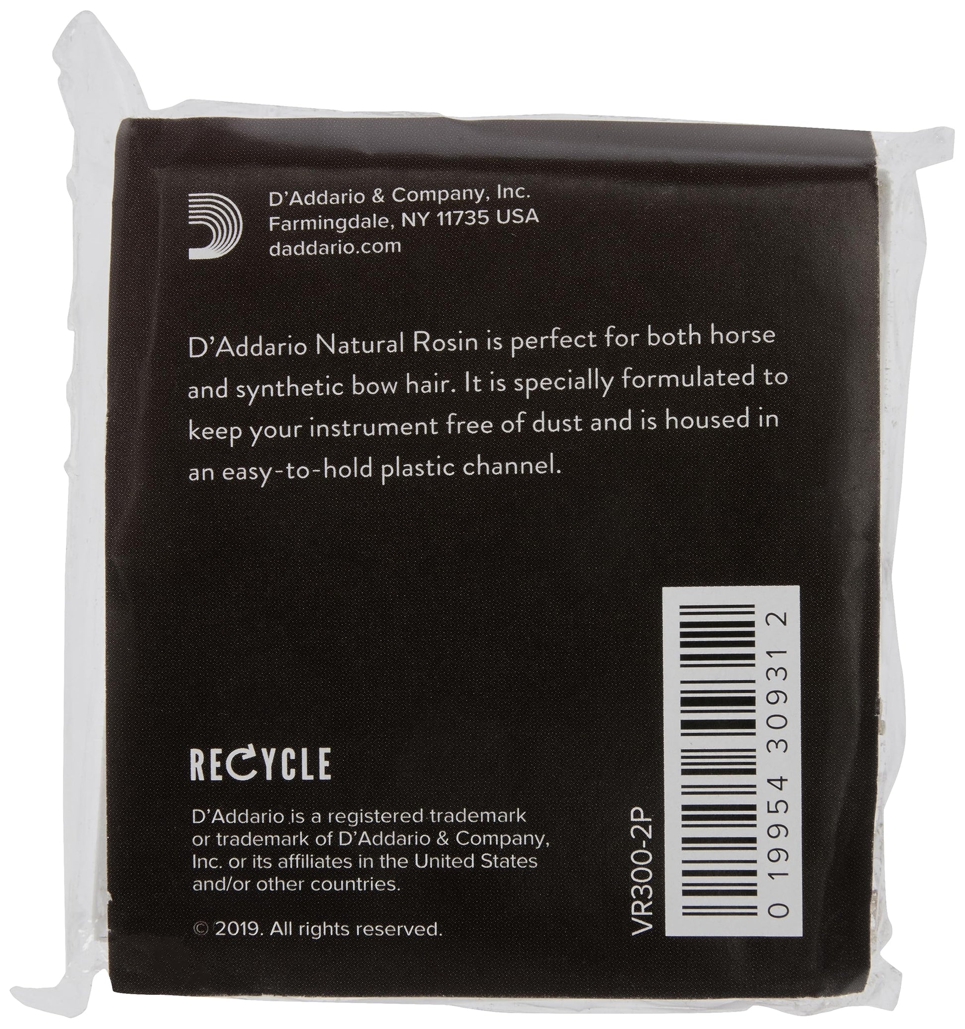 D'Addario VR300-2P Violin Rosin – Natural Dark - Deccan Retail
