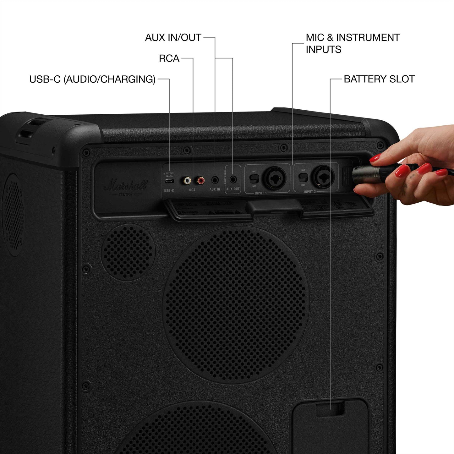 Marshall Bromley 450 Portable Party Speaker – Black & Brass