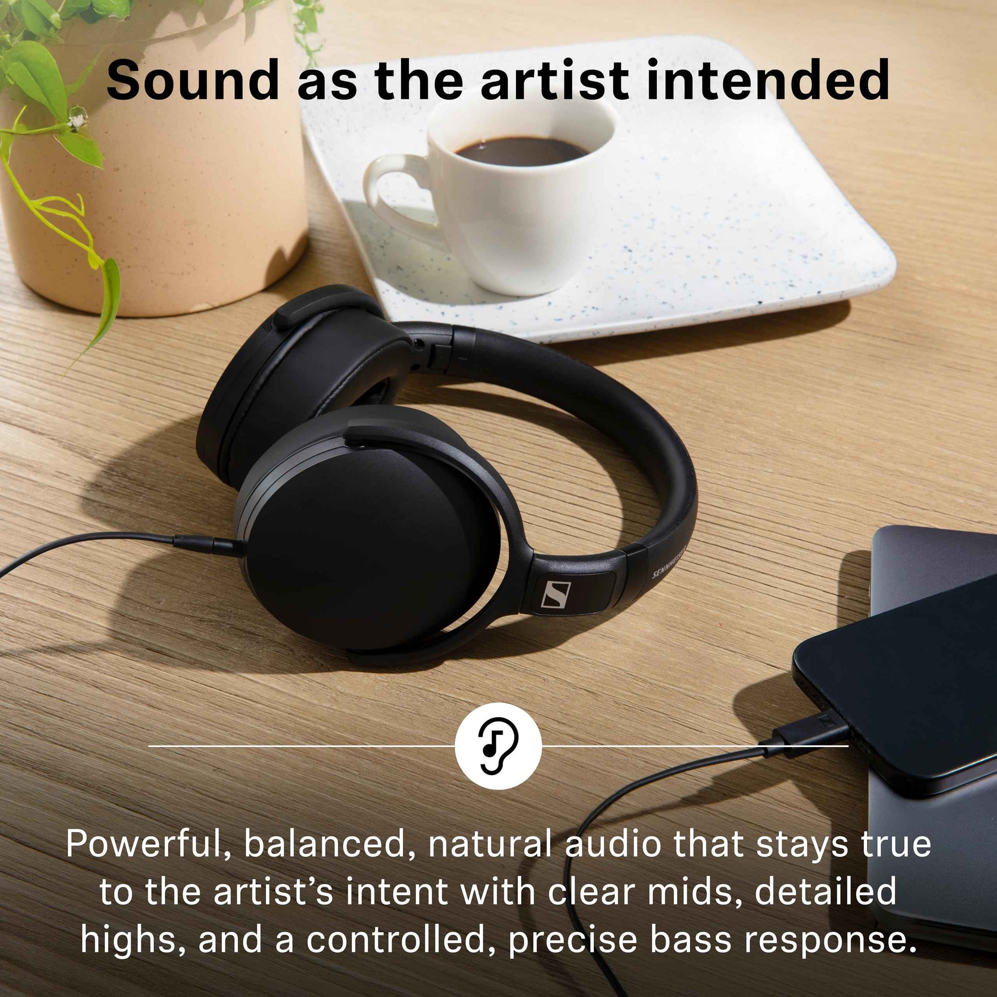 Sennheiser HD 400U USB-C Wired Over-Ear Headphones – Black