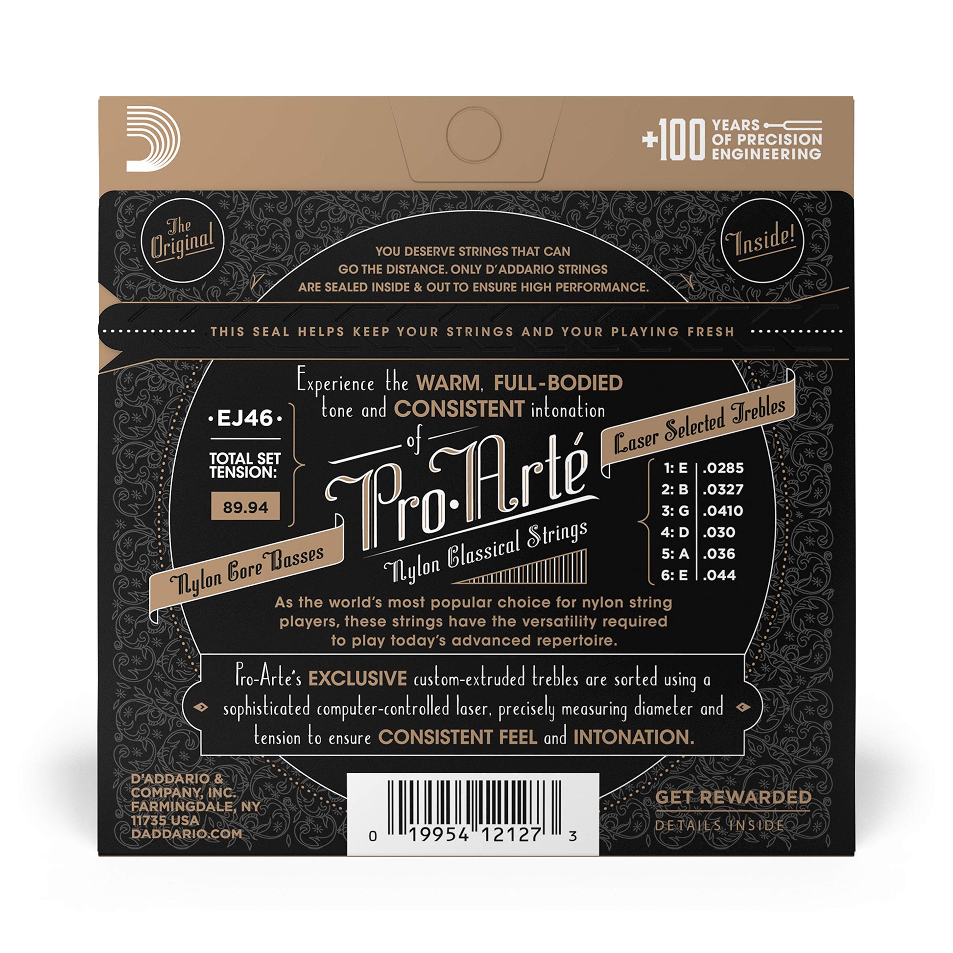 D'Addario EJ46 Pro-Arte Clear Nylon Classical Guitar Strings Hard Tension - Deccan Retail