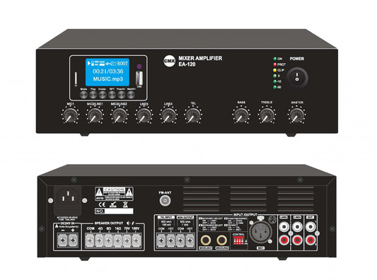 CMX EA Series Mixer Amplifier with USB/SD/FM/Bluetooth (EA-30 / EA-60 / EA-120) - Deccan Retail