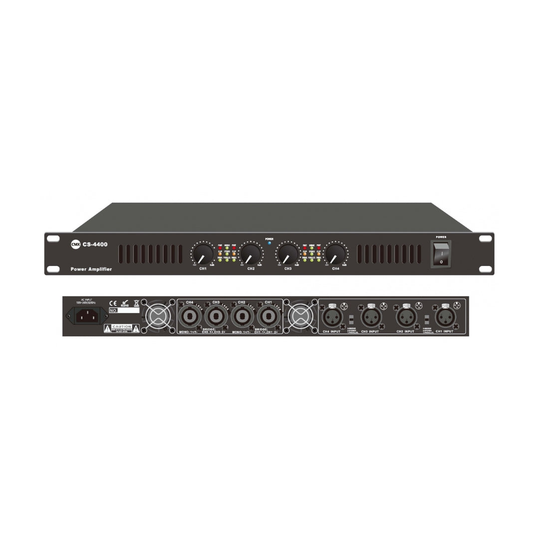 CMX CS Series 4-Channel Pro Sound Class-D Power Amplifier (CS-4100 / CS-4200 / CS-4300 / CS-4400)