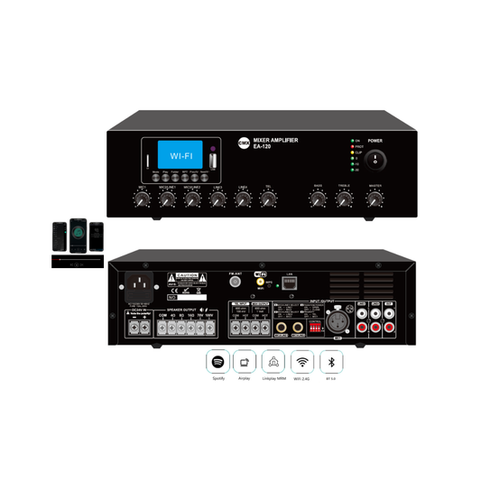 CMX EA-W Series Wi-Fi Internet Streaming Amplifier with USB, SD, FM & Bluetooth (EA-30W / EA-60W / EA-120W)