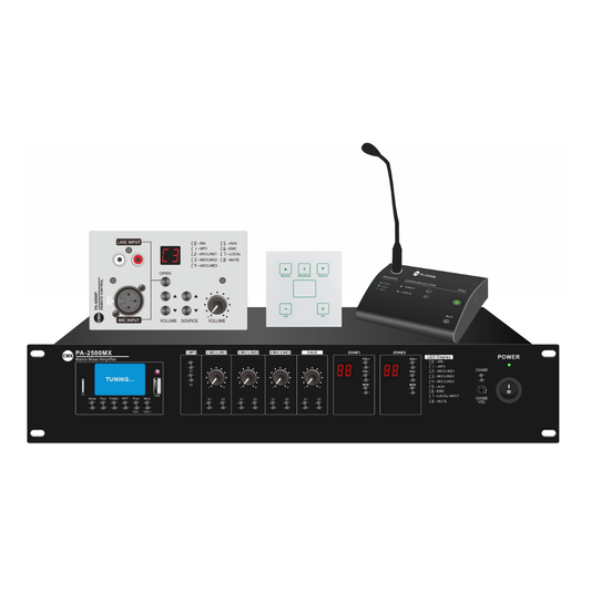 CMX PA-MX Series 2 Zone Mixer Amplifier with USB/SD/FM/Bluetooth (PA-2120MX / PA-2240MX / PA-2350MX / PA-2500MX)
