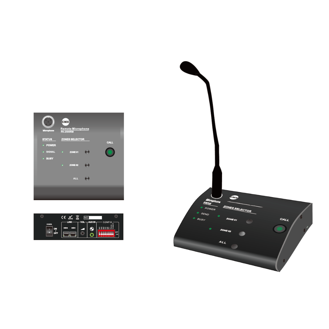 CMX PA-MX Series 2 Zone Mixer Amplifier with USB/SD/FM/Bluetooth (PA-2120MX / PA-2240MX / PA-2350MX / PA-2500MX)