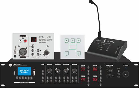 CMX PA-MX Series 4 Zone Mixer Amplifier with USB/SD/FM/Bluetooth (PA-4120MX / PA-4240MX / PA-4350MX / PA-4500MX) - Deccan Retail