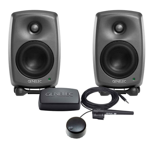 Genelec 8320APM Smart Active Monitor Stereo Bundle Pack – Dark Grey