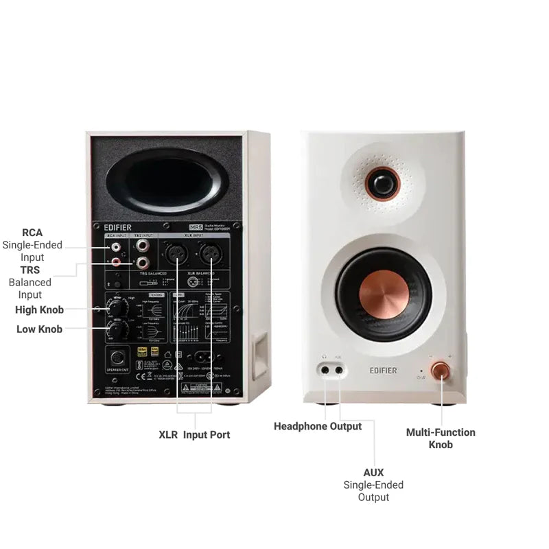 Edifier MR5 Bluetooth Powered Studio Monitor Speakers 2.0 – White(PRE-ORDER ONLY)