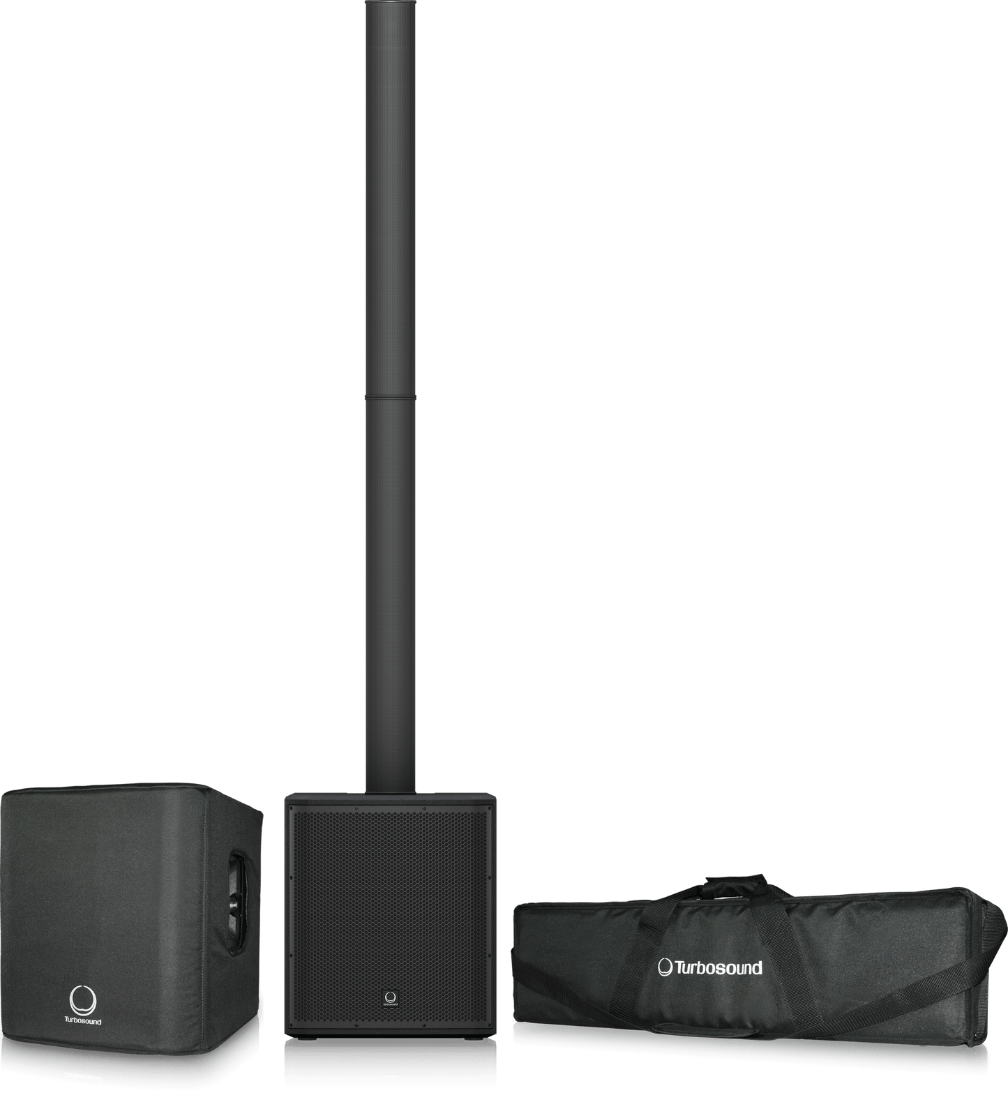 Turbosound iNSPIRE iP2000 Bundle – Powered Column PA System with Protective Covers - Deccan Retail
