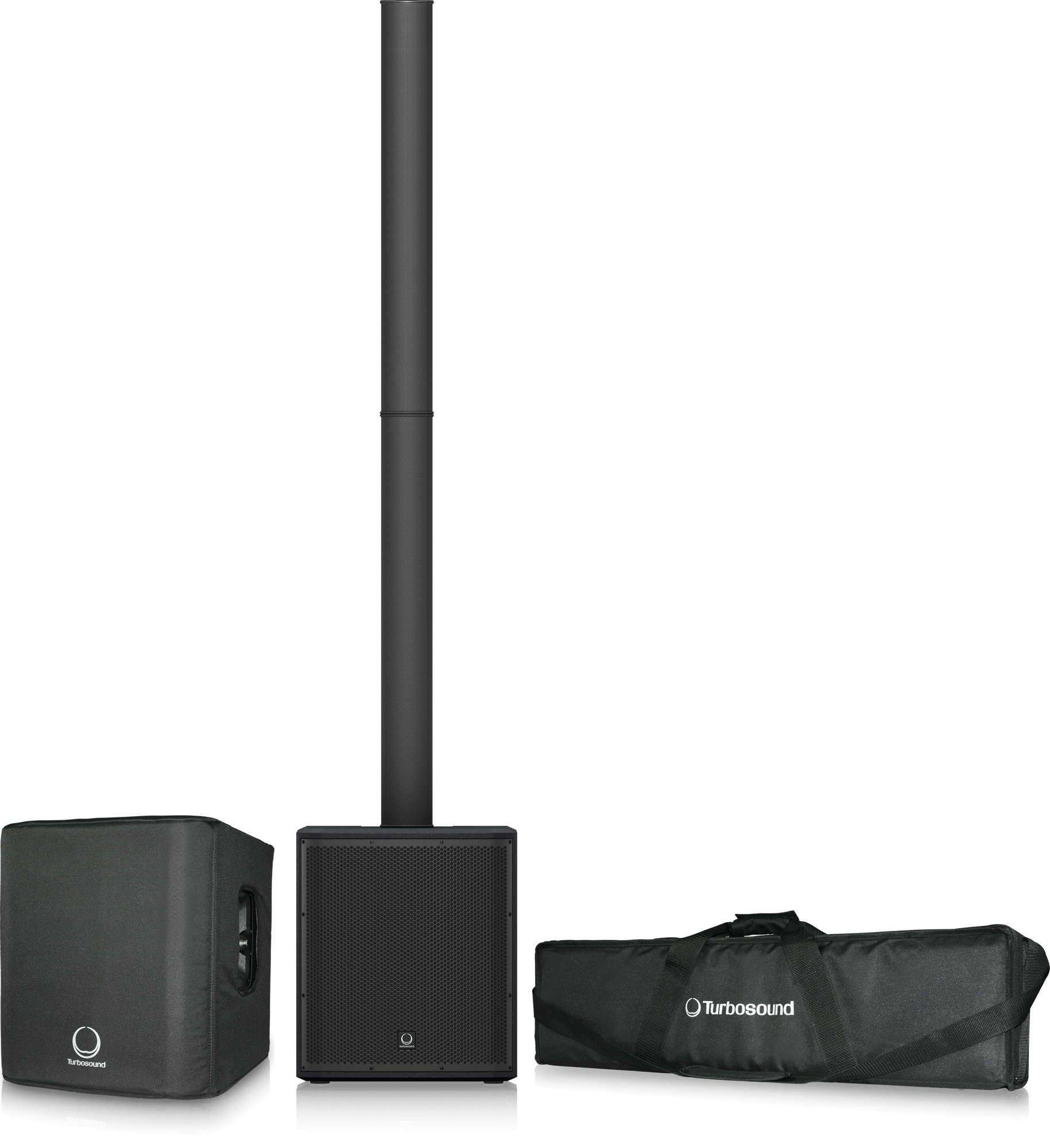 Turbosound iNSPIRE iP2000 Bundle – Powered Column PA System with Protective Covers - Deccan Retail