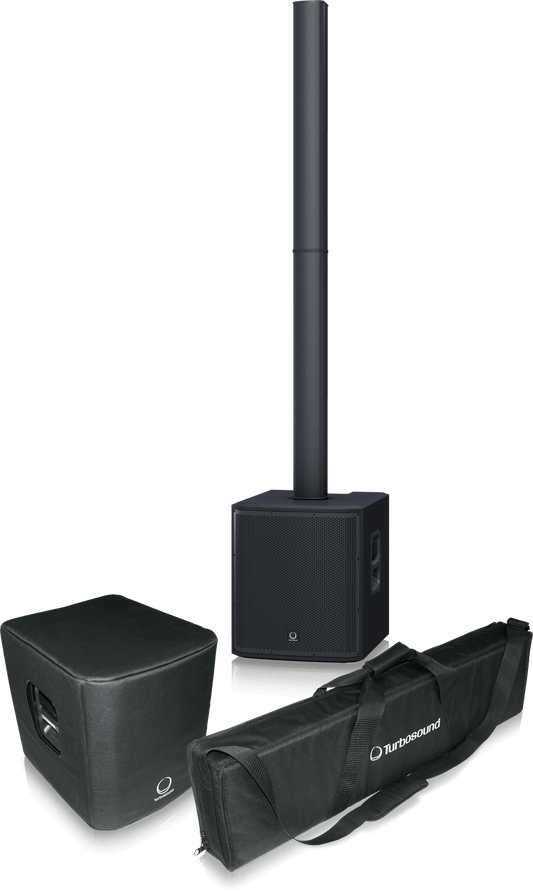 Turbosound iNSPIRE iP2000 Bundle – Powered Column PA System with Protective Covers - Deccan Retail
