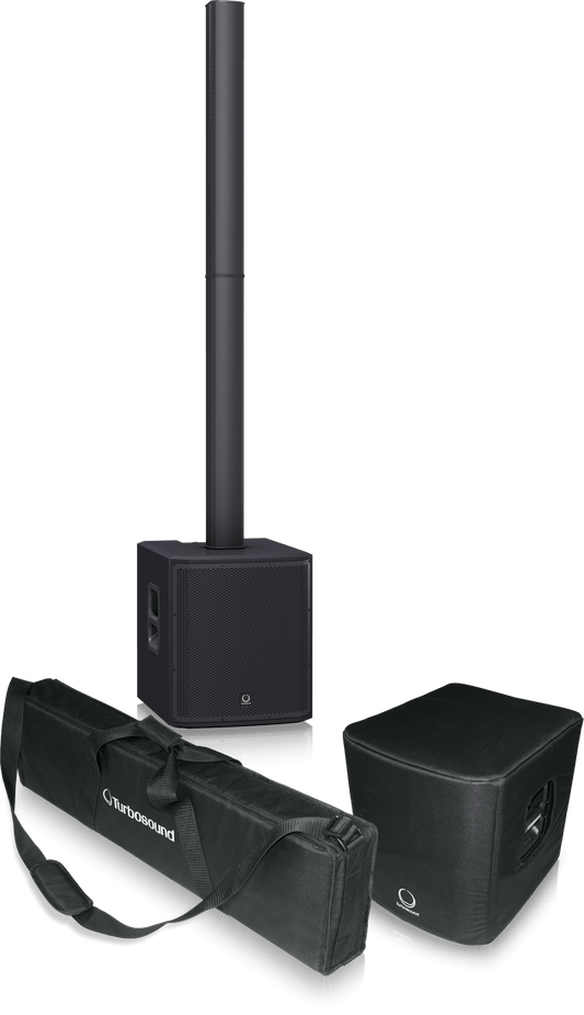 Turbosound iNSPIRE iP2000 Bundle – Powered Column PA System with Protective Covers - Deccan Retail