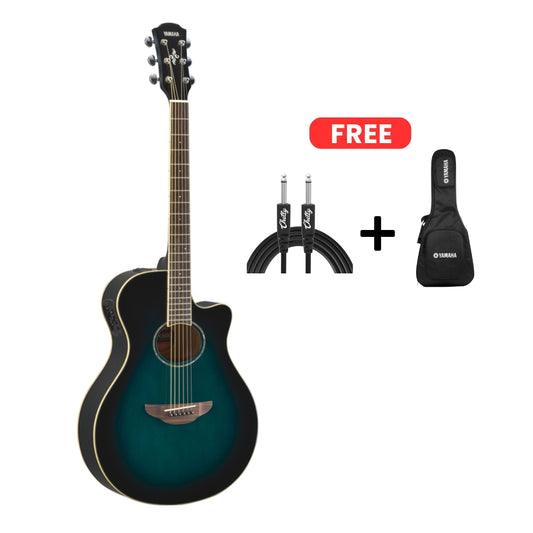 Yamaha APX600 Acoustic-Electric Guitar - Thin Body Mahogany in Oriental Blue Burst