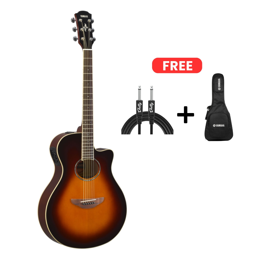 Yamaha APX600 Acoustic-Electric Guitar - Thin Body Mahogany in Old Violin Sunburst