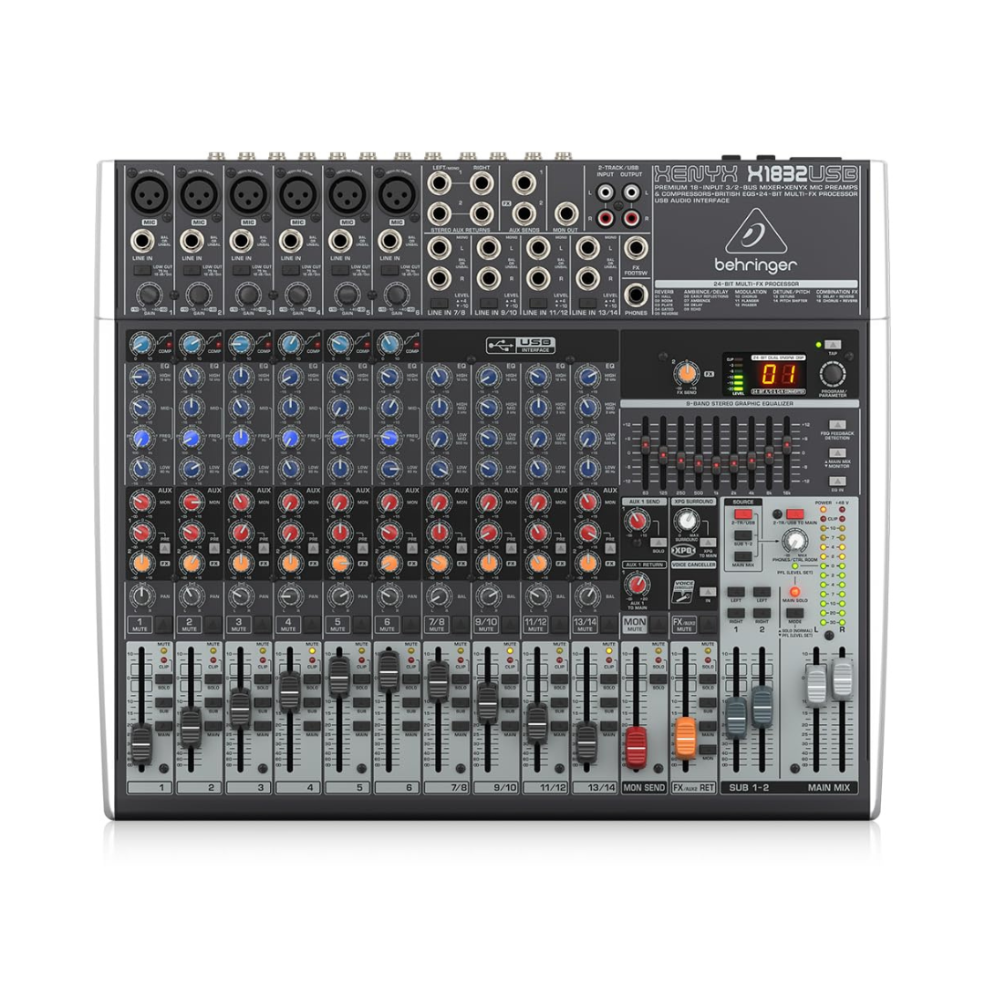 Behringer XENYX X1832USB 18-Input USB Mixer with Effects
