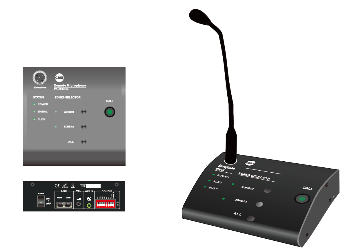 CMX PA-MX Series 2 Zone Mixer Amplifier with USB/SD/FM/Bluetooth (PA-2120MX / PA-2240MX / PA-2350MX / PA-2500MX) - Deccan Retail