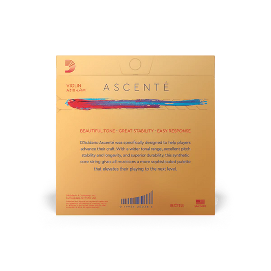 D'Addario Ascenté Violin String Set 4/4 Scale Medium Tension (A310 4/4M) - Deccan Retail