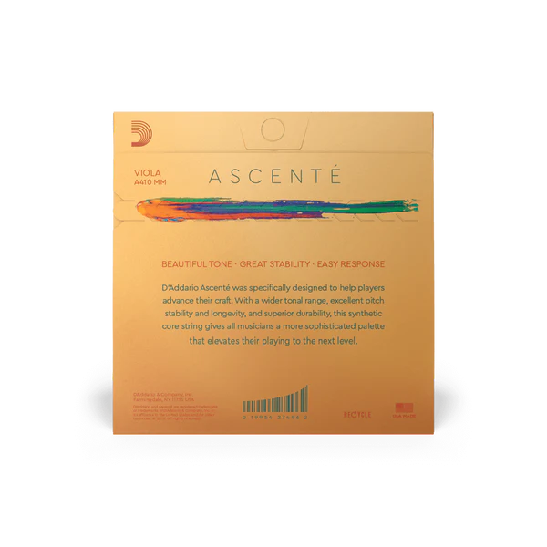 D'Addario Ascenté Viola String Set Medium Scale Medium Tension (A410 MM) - Deccan Retail