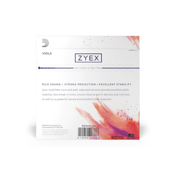 D'Addario Zyex Viola String Set Long Scale Heavy Tension (DZ410 LH) - Deccan Retail