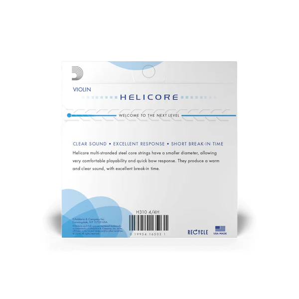D'Addario Helicore Violin String Set 4/4 Scale Heavy Tension (H310 4/4H) - Deccan Retail