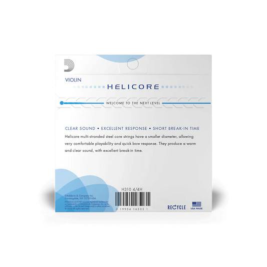 D'Addario Helicore Violin String Set 4/4 Scale Heavy Tension (H310 4/4H) - Deccan Retail