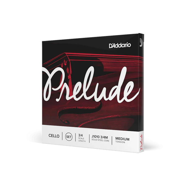 D'Addario Prelude Cello String Set 3/4 Scale Medium Tension (J1010 3/4M) - Deccan Retail