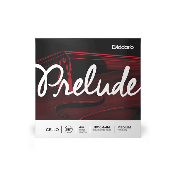 D'Addario Prelude Cello String Set 4/4 Scale Medium Tension (J1010 4/4M) - Deccan Retail