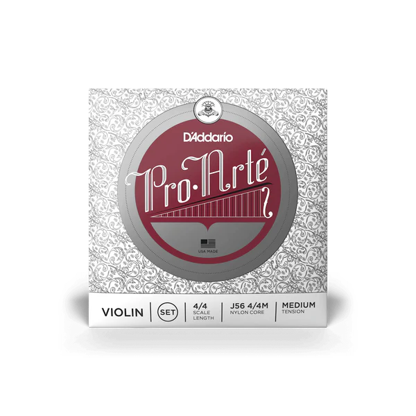 D'Addario Pro-Arté Violin String Set 4/4 Scale Medium Tension (J56 4/4M) - Deccan Retail