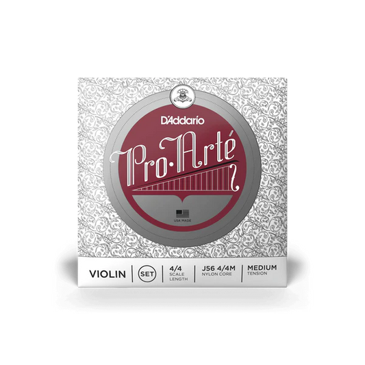 D'Addario Pro-Arté Violin String Set 4/4 Scale Medium Tension (J56 4/4M) - Deccan Retail
