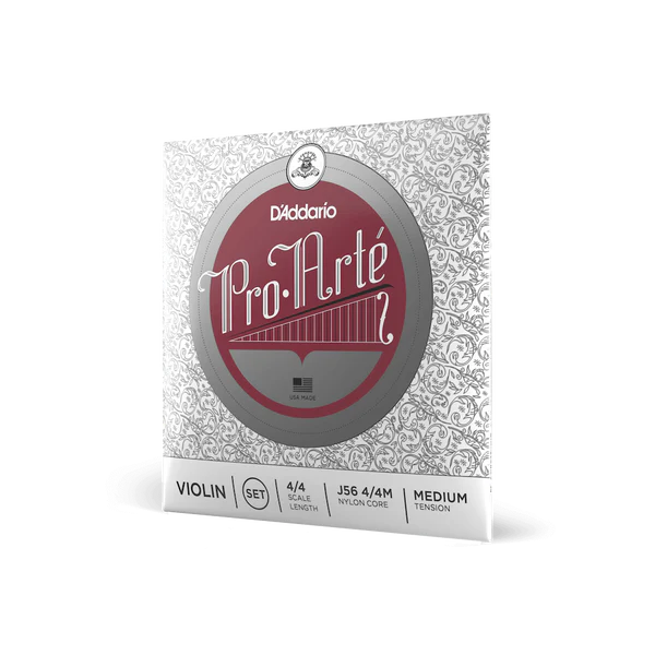 D'Addario Pro-Arté Violin String Set 4/4 Scale Medium Tension (J56 4/4M) - Deccan Retail