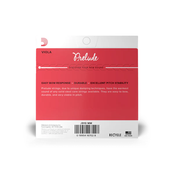 D'Addario Prelude Viola String Set Medium Scale Medium Tension (J910 MM) - Deccan Retail