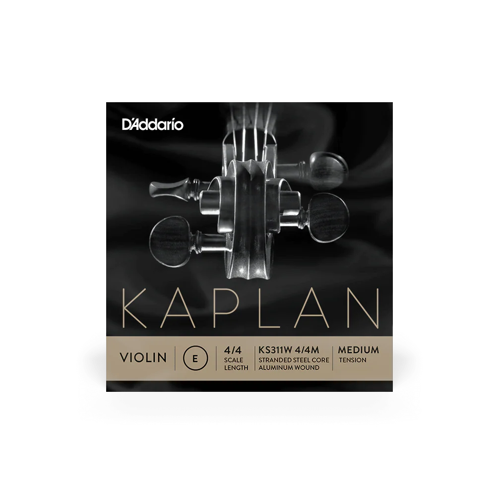 D'Addario Kaplan Non-Whistling Violin E String Aluminum Wound 4/4 Medium (KS311W) - Deccan Retail