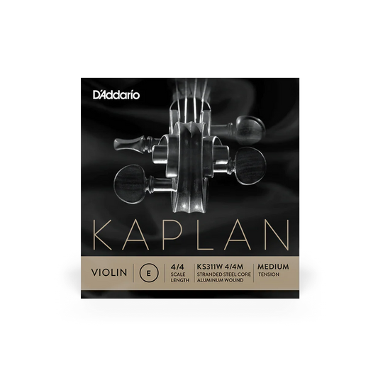 D'Addario Kaplan Non-Whistling Violin E String Aluminum Wound 4/4 Medium (KS311W) - Deccan Retail