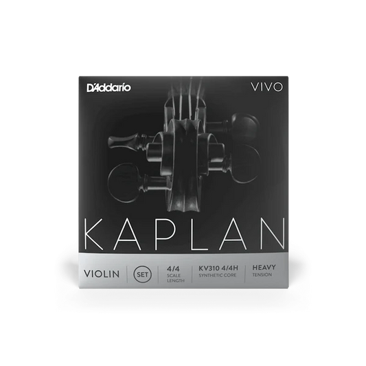 D'Addario Kaplan Vivo Violin String Set 4/4 Scale Heavy Tension (KV310 4/4H) - Deccan Retail