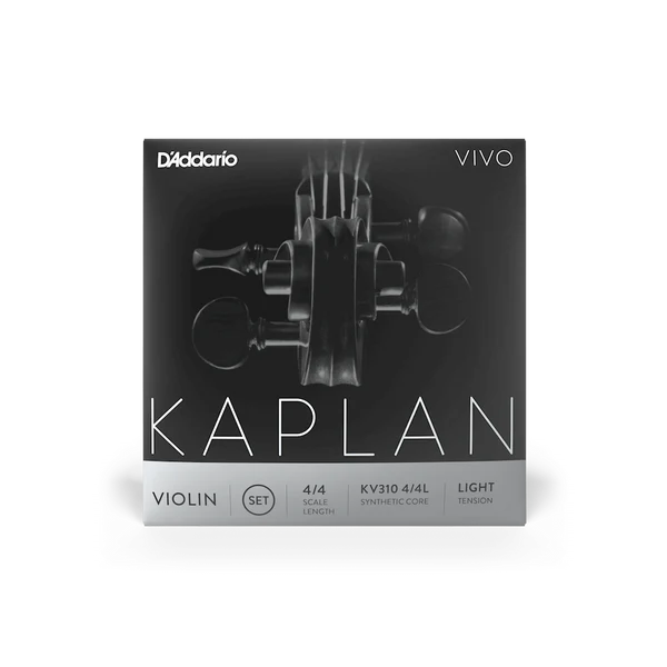 D'Addario Kaplan Vivo Violin String Set 4/4 Scale Light Tension (KV310 4/4L) - Deccan Retail