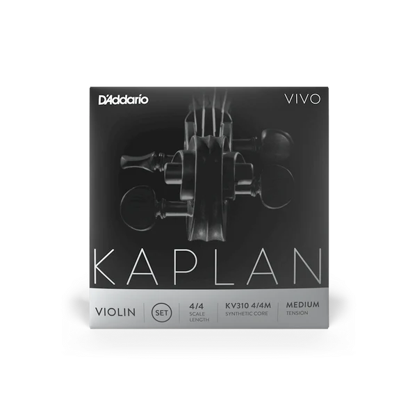 D'Addario Kaplan Vivo Violin String Set 4/4 Scale Medium Tension (KV310 4/4M) - Deccan Retail