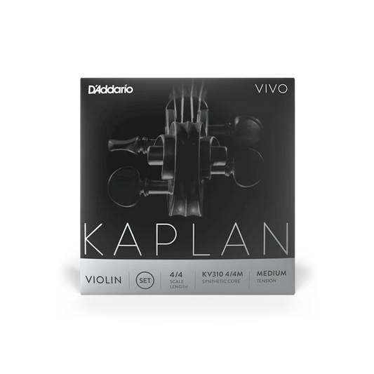D'Addario Kaplan Vivo Violin String Set 4/4 Scale Medium Tension (KV310 4/4M) - Deccan Retail